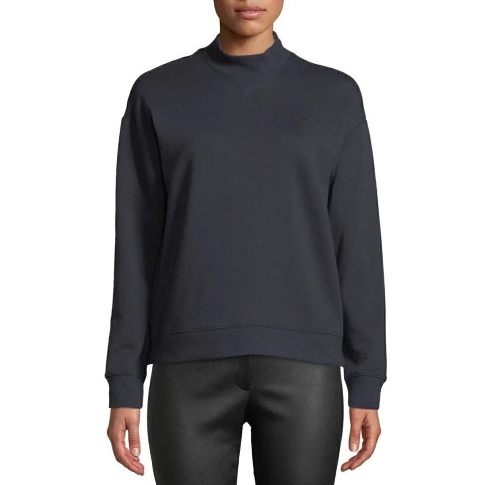 Derek Lam 10 Crosby Black Mock Neck Pullover‎ Sweatshirt 10